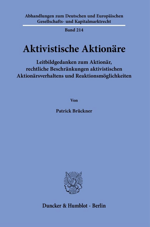 Aktivistische Aktion&auml;re. - Patrick Br&uuml;ckner