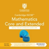 Cambridge IGCSE™ Mathematics Core and Extended Digital Teacher's Resource - Individual User Licence Access Card (5 Years' Access) - Susanto, Dicky