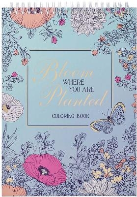 Bloom Where You Are Planted Coloring Blue