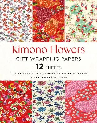 Kimono Flowers Gift Wrapping Papers - 12 sheets - 