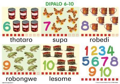 Chart: Junior Setswana number 6 - 10