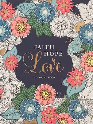 Faith Hope Love Coloring Book Blue