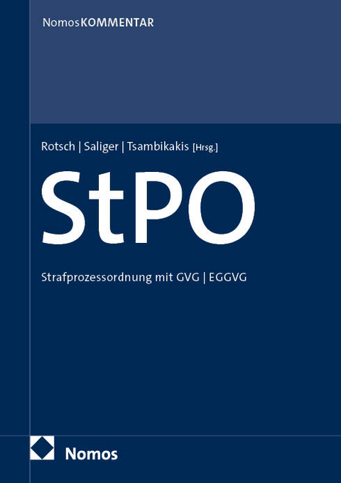 StPO - Strafprozessordnung mit GVG/EGGVG - 
