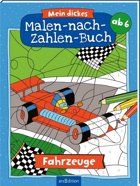 Mein dickes Malen-nach-Zahlen-Buch &ndash; Fahrzeuge