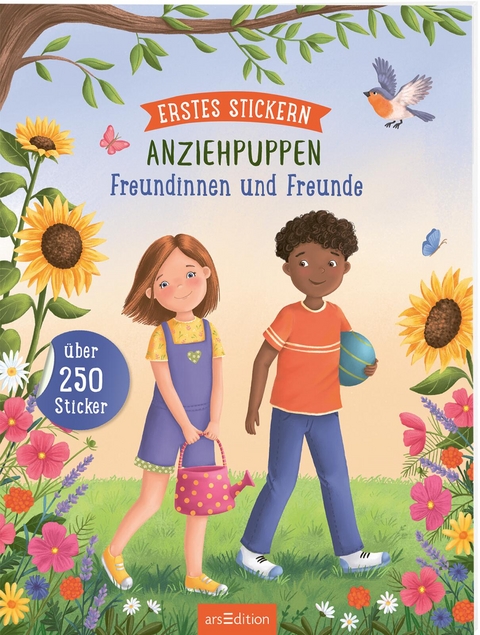 Erstes Stickern Anziehpuppen &ndash; Freundinnen und Freunde