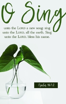 General Worship Bulletin: O Sing Unto the Lord (Package of 100)