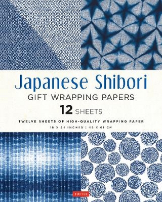 Japanese Shibori Gift Wrapping Papers - 12 Sheets