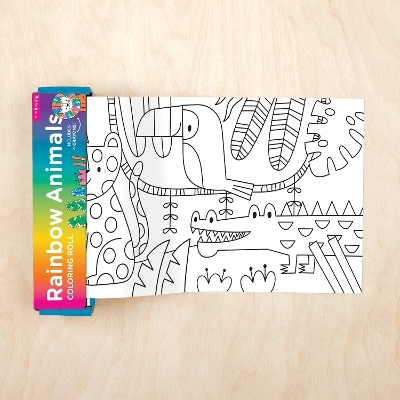 Rainbow Animals Mini Coloring Roll -  MUDPUPPY