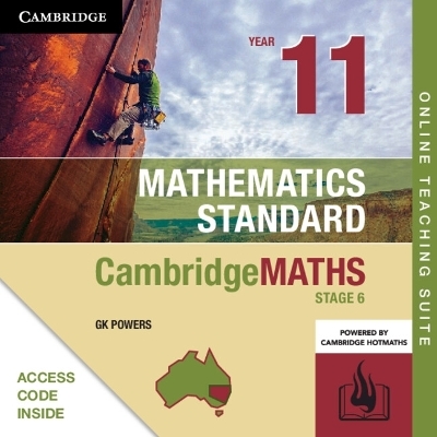 CambridgeMATHS NSW Stage 6 Standard Year 11 Online Teaching Suite Card - Gregory Powers