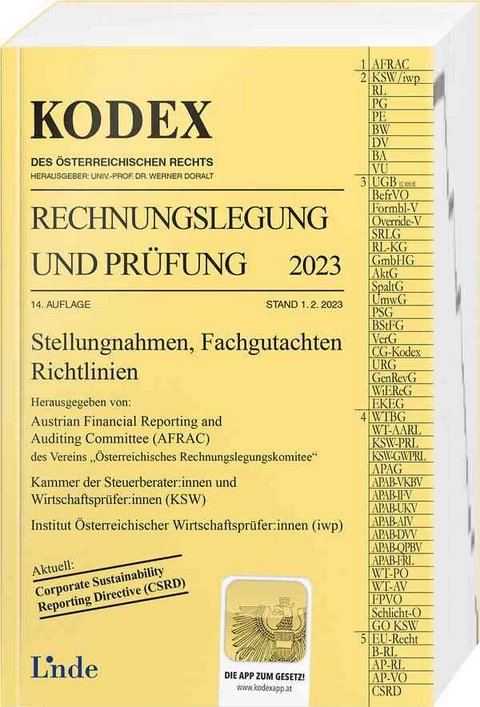 KODEX Rechnungslegung und Pr&uuml;fung 2023 - Werner Gedlicka, Markus Knotek, Katharina van Bakel-Auer