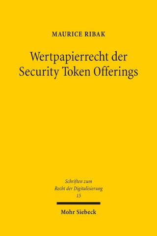 Wertpapierrecht der Security Token Offerings