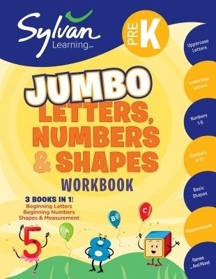 Pre-K Letters, Numbers & Shapes Jumbo Workbook -  Sylvan Learning