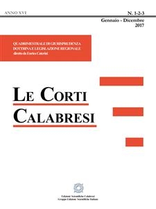Le Corti Calabresi - Fascicoli 1/2/3 - 2017 - Enrico Caterini