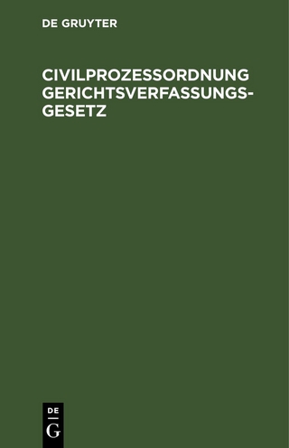 Civilprozeßordnung Gerichtsverfassungsgesetz
