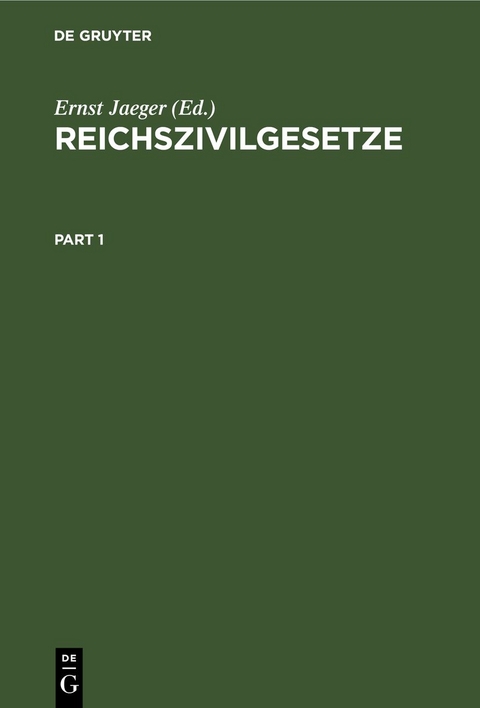 Reichszivilgesetze - 