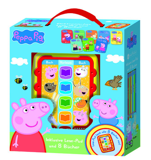 Peppa Pig, Mein Vorleser Junio - Elektronisches Lese-Pad mit 8 Hardcover-B&uuml;chern - 