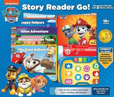 Nickelodeon Paw Patrol: Story Reader Go! Electronic Reader and 8-Book Library Sound Book Set -  Pi Kids