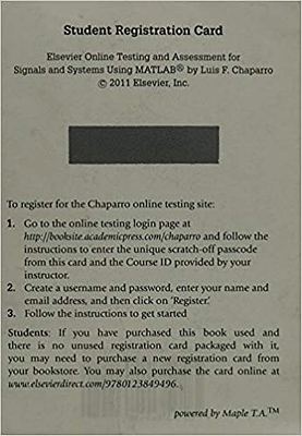 Signals and Systems Using MATLAB with Online Testing