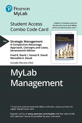 Mylab Management with Pearson Etext -- Combo Access Card -- For Strategic Management - Fred David, Forest David, Meredith David