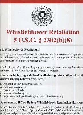 Whistleblower Retaliation, 5 Usc 2302(b)(8) (Poster)