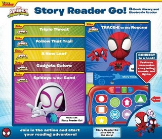 Disney Junior Marvel Spidey and His Amazing Friends: Story Reader Go! 8-Book Library and Electronic Reader Sound Book Set