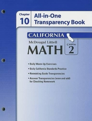California Math Course 2 All-In-One Transparency Book, Chapter 10