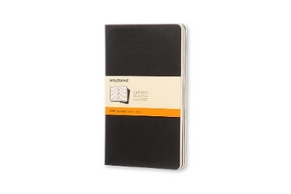 Moleskine Ruled Cahier L - Black Cover (3 Set)