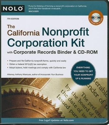 The California Nonprofit Corporation Kit - Anthony Mancuso