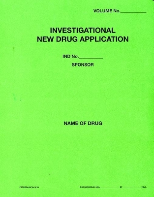 Investigational New Drug Application, (Green Paper Folder), Form FDA Form 2675a (03/10)