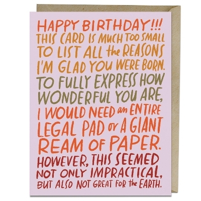 6-Pack Em & Friends Ream of Paper Birthday Card - 