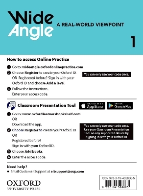 Wide Angle: Level 1: Teacher's Access Card - Jenni Santamaria