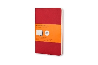 Moleskine Ruled Cahier L - Red Cover (3 Set)