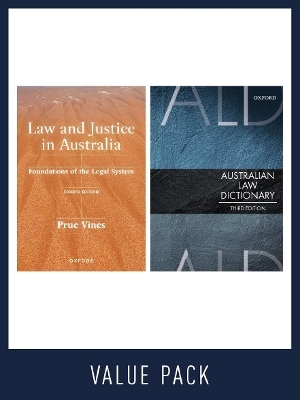Law and Justice in Australia 4e & Australian Law Dictionary 3e Value Pack -  Vines,  MANN