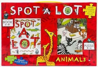 Spot a Lot Animals Board Book & Giant Floor Puzzle