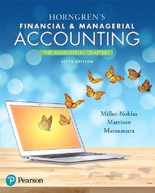 Horngren's Financial & Managerial Accounting, the Managerial Chapters Plus Mylab Accounting with Pearson Etext -- Access Card Package