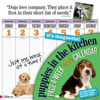 Puppies in the Kitchen Page-A-Week Calendar