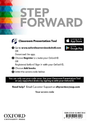 Step Forward: Level 0-5: Classroom Presentation Tool Access Card Pack