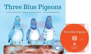 Three Blue Pigeons
