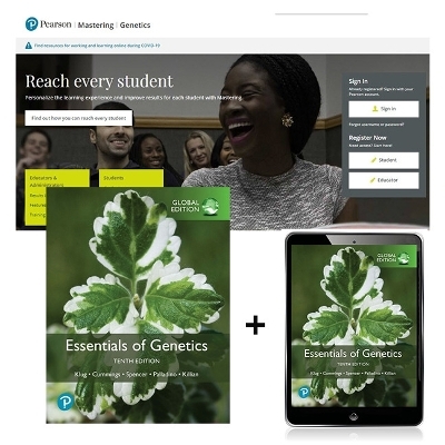 Essentials of Genetics, Global Edition + Mastering Genetics with Pearson eText - William Klug, Michael Cummings, Charlotte Spencer, Michael Palladino, Darrell Killian