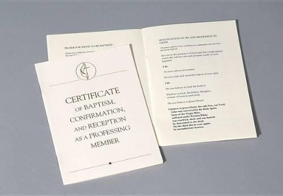 United Methodist Covenant III: Certificate of Baptism, Confirmation, and Reception as a Professing Member, Package of 3 - 