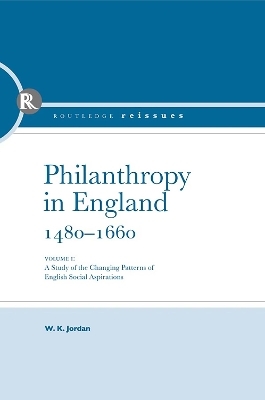Philanthropy in England - W.K. Jordan