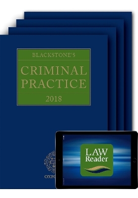 Blackstone's Criminal Practice 2018 (Book, All Supplements and Digital Pack) - 