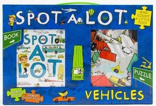 Spot a Lot Vehicles Board Book & Giant Floor Puzzle