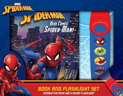 Marvel Spider-Man: Here Comes Spider-Man! Book and 5-Sound Flashlight Set -  Pi Kids