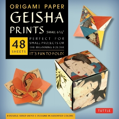 Origami Paper Geisha Prints 48 Sheets 6 3/4" (17 cm) - 