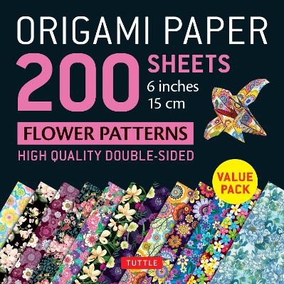 Origami Paper 200 sheets Flower Patterns 6" (15 cm) - 