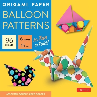 Origami Paper - Balloon Patterns - 6" - 96 Sheets - 