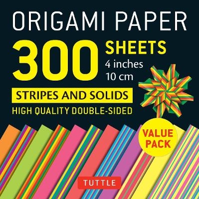 Origami Paper 300 sheets Stripes and Solids 4" (10 cm) - 