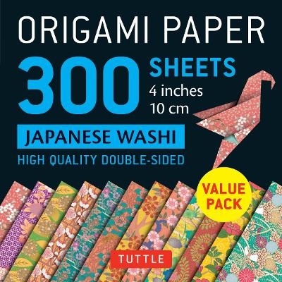 Origami Paper - Japanese Washi Patterns- 4 inch (10cm) 300 sheets - Tuttle Publishing