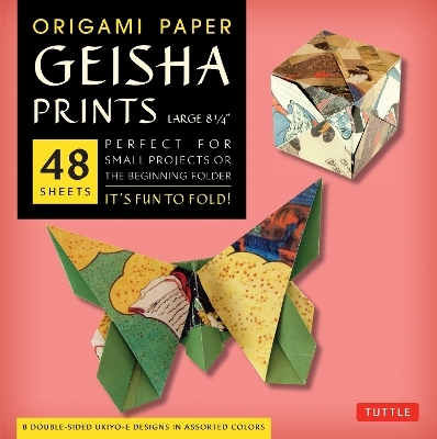 Origami Paper Geisha Prints 48 Sheets X-Large 8 1/4" (21 cm) - 